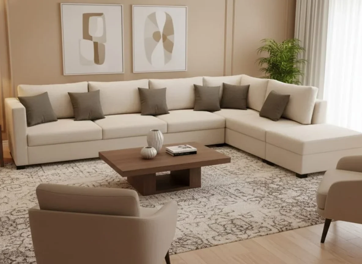 Classic L shape Sofaset